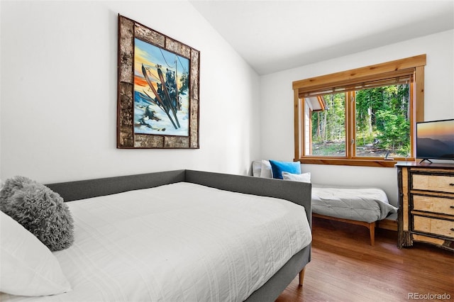 200 Antler Way, Winter Park, CO 80482 - bedroom with wood finished floors and lofted ceiling