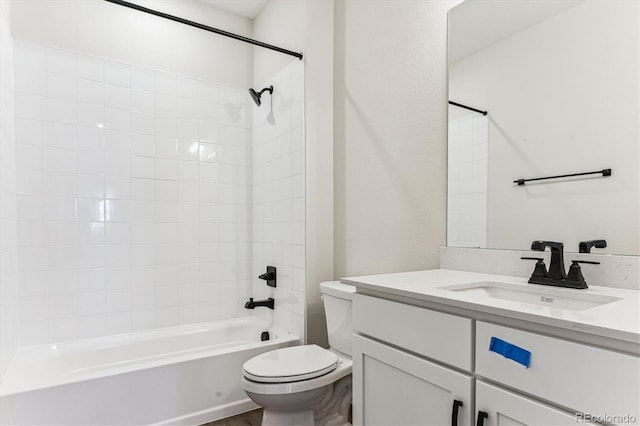 4728 Twelve Oaks Way, Castle Rock, CO 80104 - full bathroom featuring toilet, vanity,  shower combination, and wood finished floors