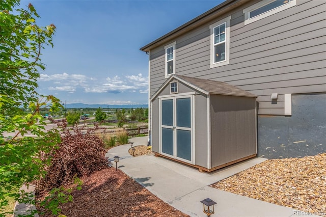 12513 Shore Point St, Firestone, CO 80504 - view of shed featuring a mountain view