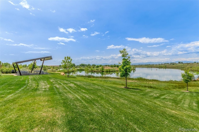 12513 Shore Point St, Firestone, CO 80504 - view of grassy yard featuring a water view