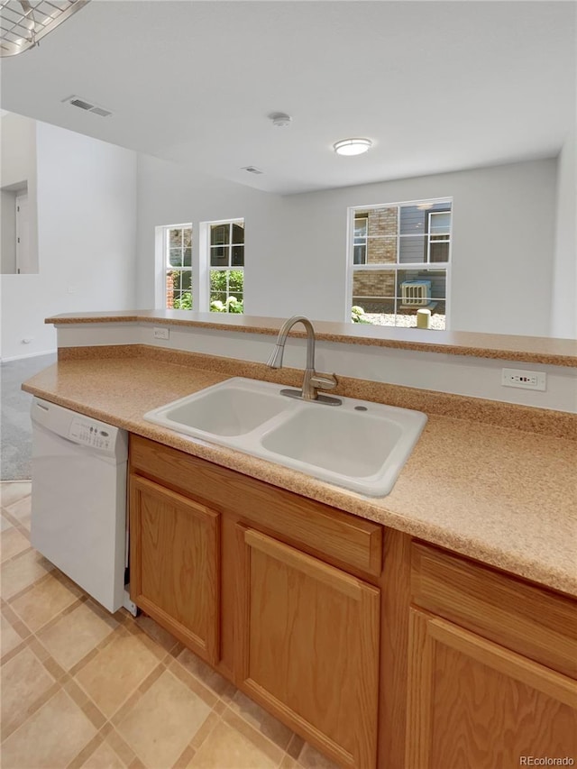 kitchen featuring dishwasher and sink