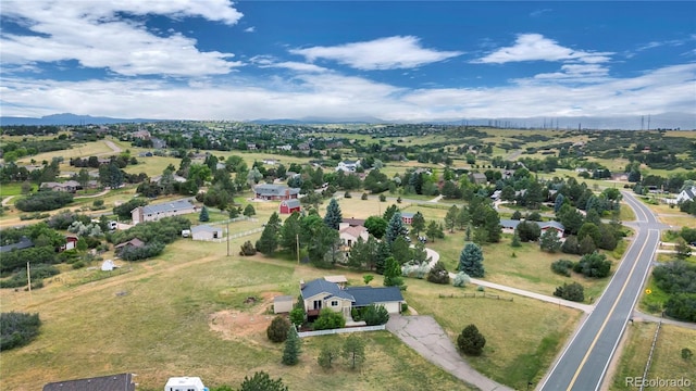 aerial view featuring a mountain view