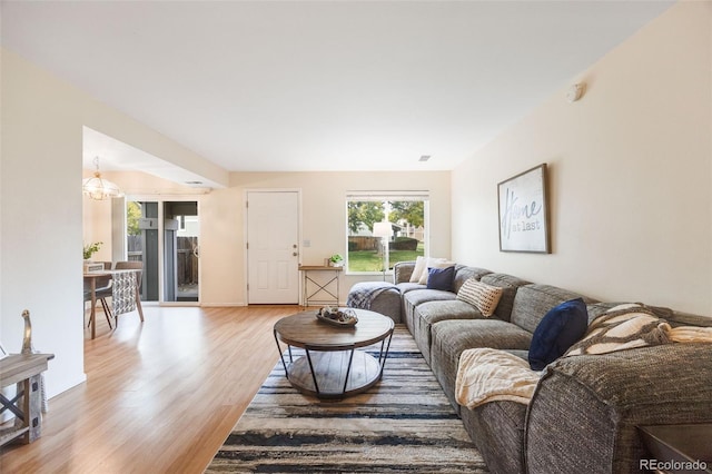 living room featuring light hardwood / wood-style flooring