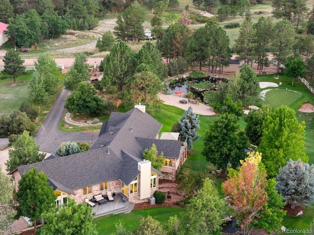 view from above of property