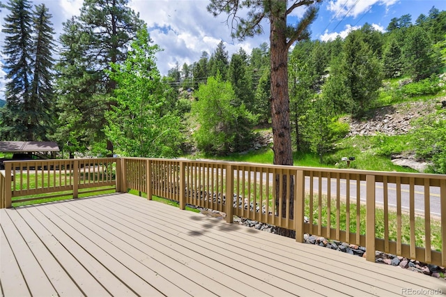 view of wooden terrace