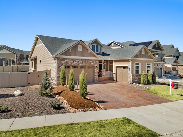 craftsman-style home featuring a garage