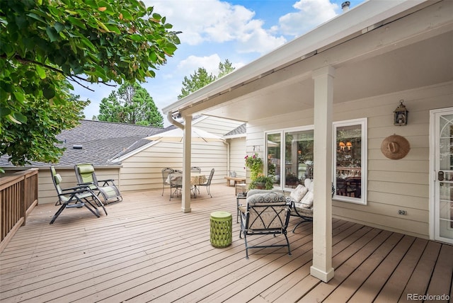 view of wooden deck