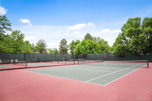 view of sport court