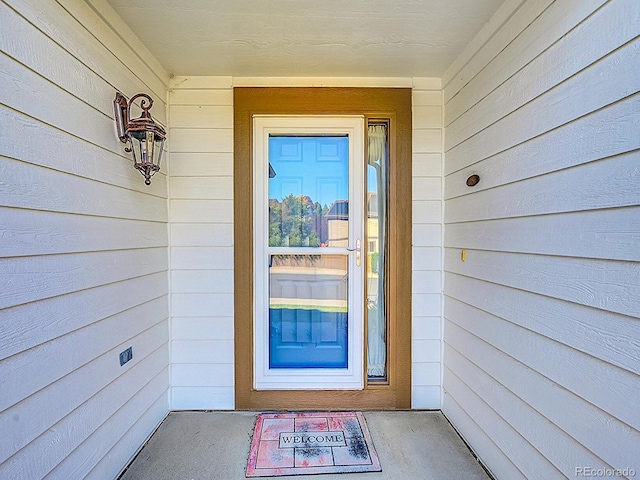 view of doorway to property