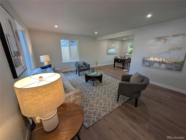 8129 S Yukon St S, Littleton, CO 80128 - living area with wood finished floors, recessed lighting, and plenty of natural light