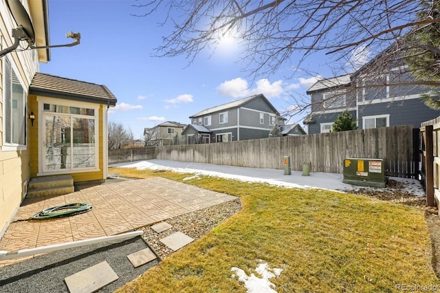 view of yard with a patio