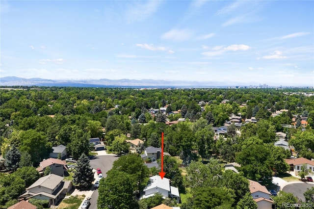 4184 S Syracuse St, Denver, CO 80237 - aerial view of residential area with a mountain backdrop