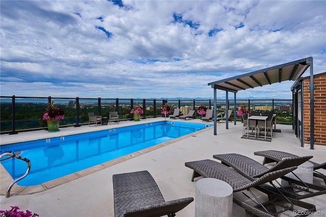 view of pool with a patio area