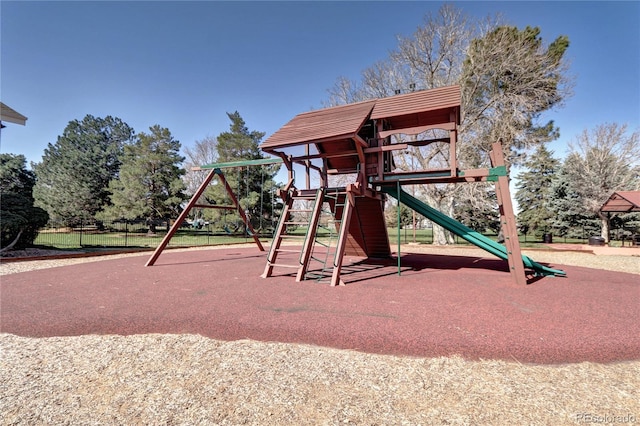 view of jungle gym