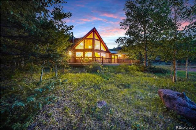 270 River Run Dr, Antonito, CO 81120 - view of back of house at dusk