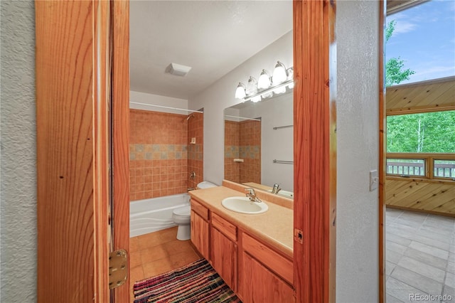 270 River Run Dr, Antonito, CO 81120 - full bathroom featuring vanity, tile patterned flooring, and bathtub / shower combination