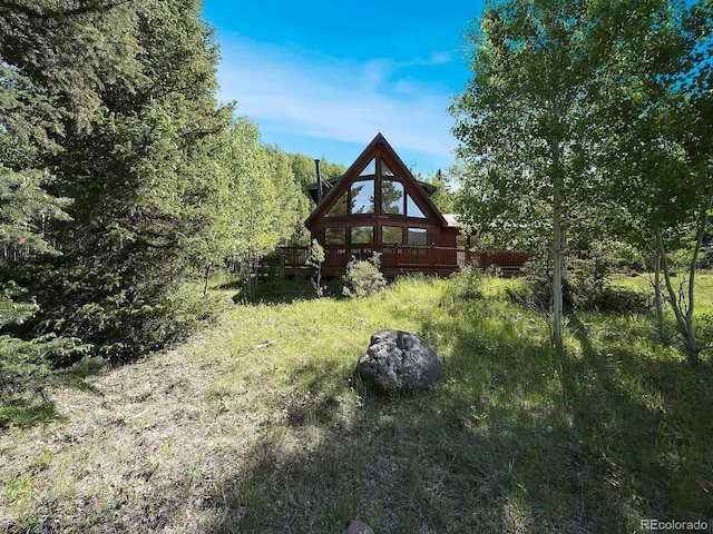 270 River Run Dr, Antonito, CO 81120 - view of yard with a wooden deck