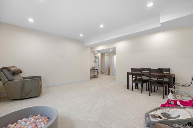 9140 Moondance Dr, Littleton, CO 80125 - sitting room featuring recessed lighting, light carpet, and baseboards