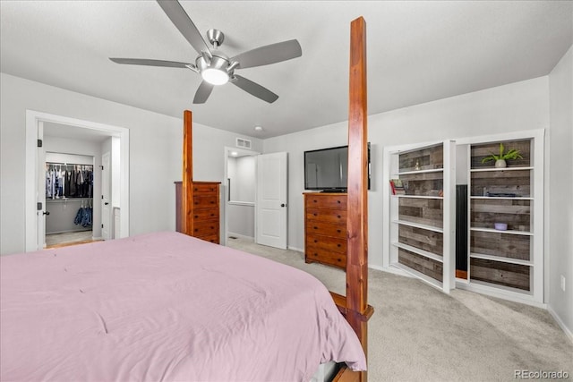 3674 Ronald Reagan Ave, Wellington, CO 80549 - carpeted bedroom with a ceiling fan and baseboards