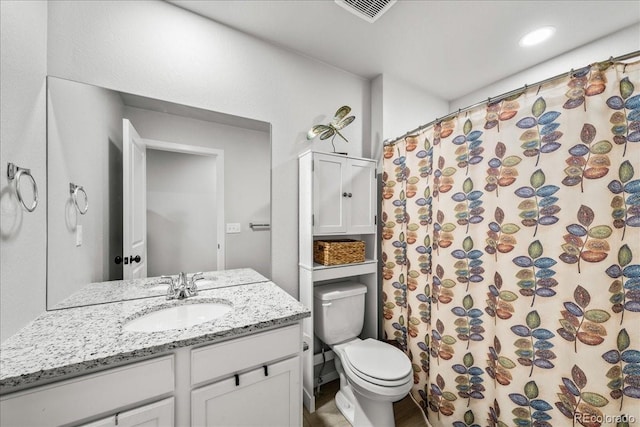 3674 Ronald Reagan Ave, Wellington, CO 80549 - full bath featuring toilet, vanity, and a shower with shower curtain