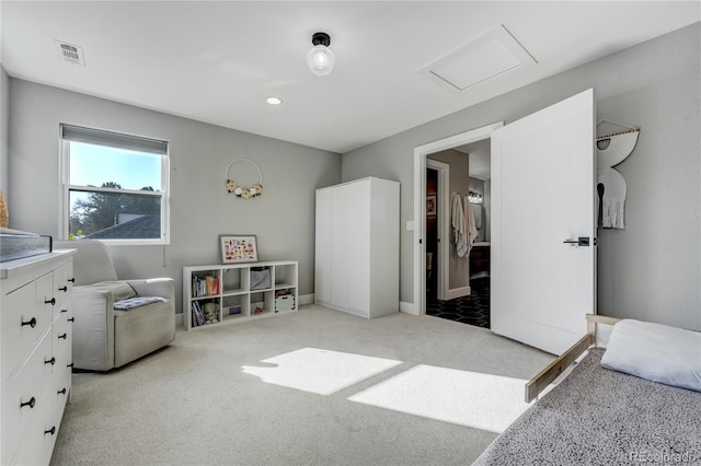 view of carpeted bedroom