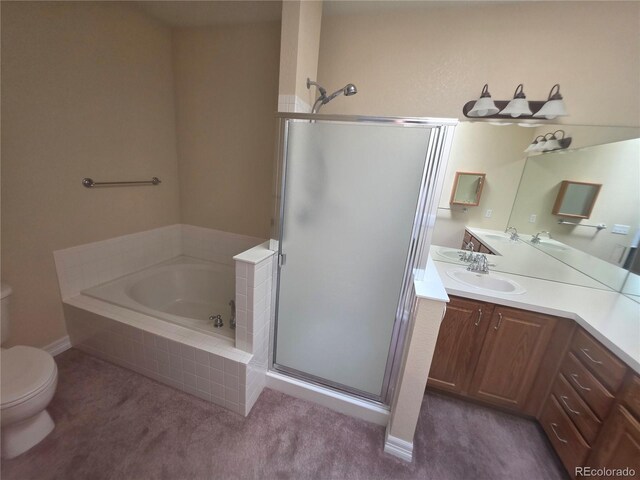 8911 Tappy Toorie Pl, Highlands Ranch, CO 80129 - bathroom with a shower stall, a garden tub, and vanity