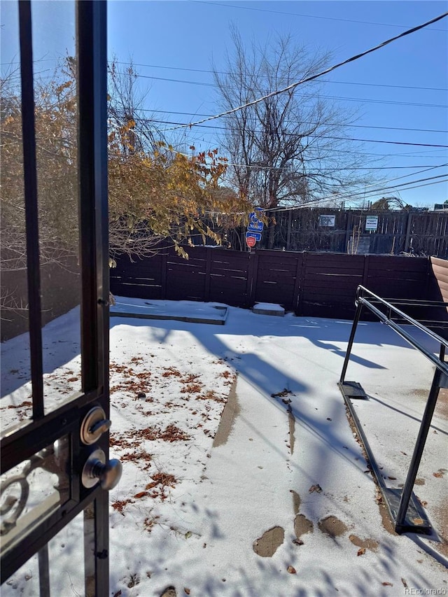 view of snowy yard