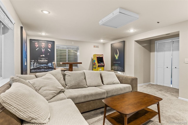 view of carpeted living room