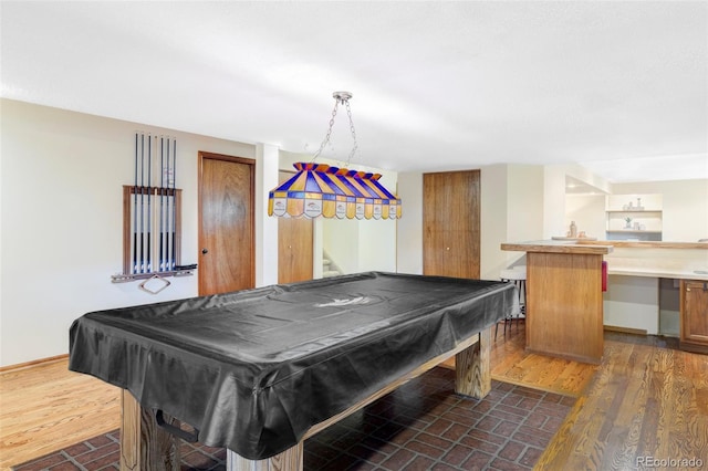 9867 W Berry Dr, Littleton, CO 80123 - game room featuring pool table, baseboards, and brick patterned floors