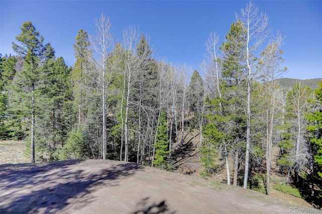 view of landscape with a forest view