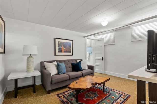 810 Milwaukee St, Denver, CO 80206 - carpeted living room with baseboards
