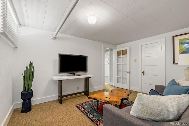 810 Milwaukee St, Denver, CO 80206 - living area with light colored carpet and baseboards