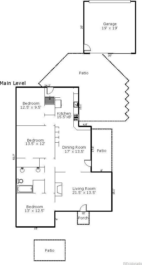 810 Milwaukee St, Denver, CO 80206 - view of floor plan / room layout