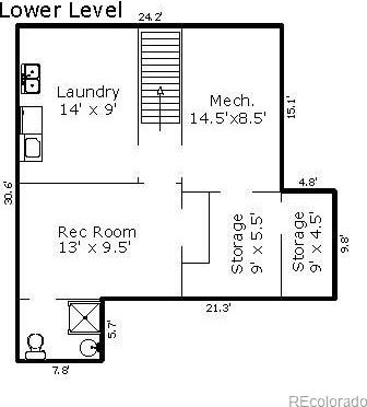 810 Milwaukee St, Denver, CO 80206 - view of property floor plan