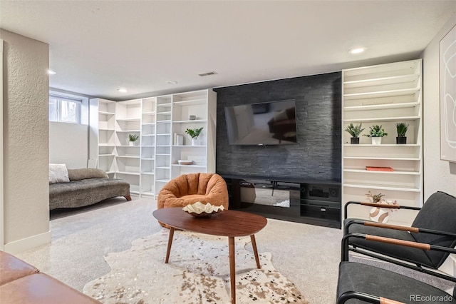 view of carpeted living room