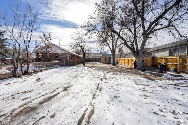 view of snowy yard