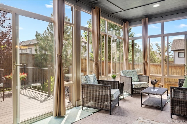 view of sunroom / solarium