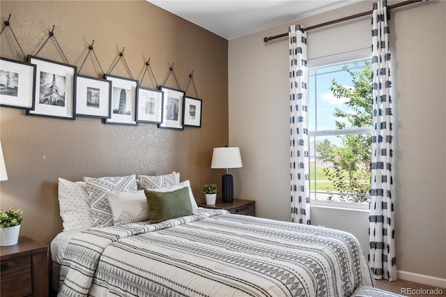 view of carpeted bedroom