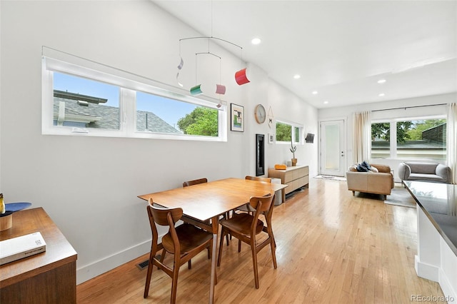 4129 Zenobia St, Denver, CO 80212 - dining space with light wood finished floors and recessed lighting