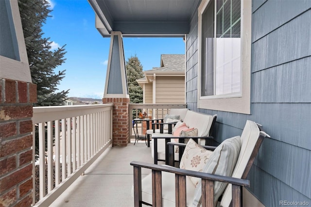 balcony with covered porch