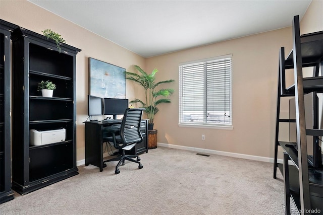 office with carpet floors