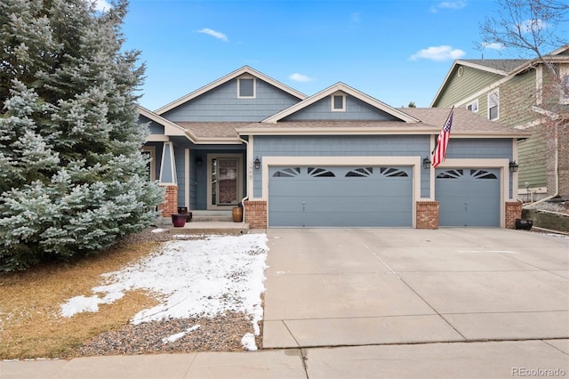 craftsman-style home with a garage