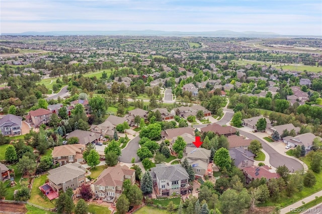 24965 E Roxbury Pl, Aurora, CO 80016 - aerial view of residential area featuring a mountain backdrop
