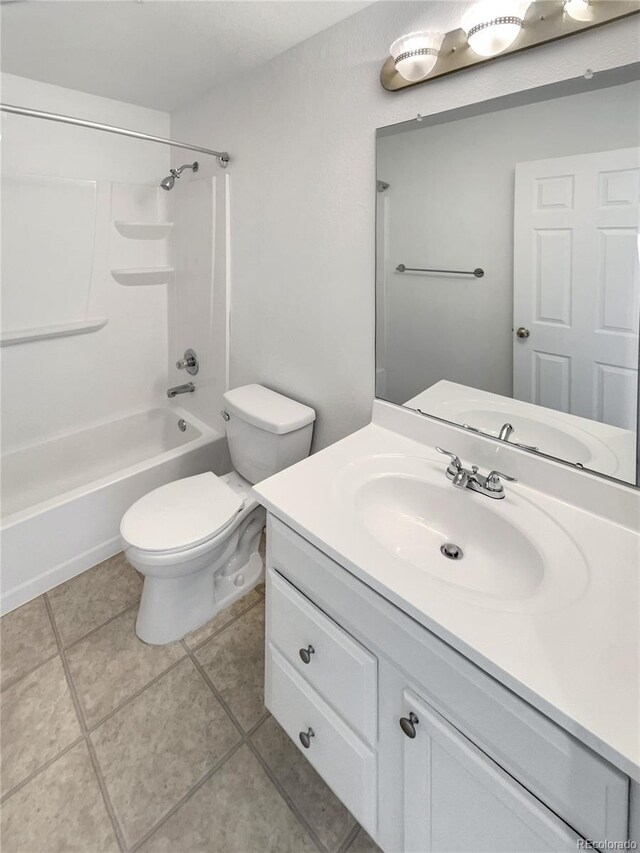 16453 E Phillips Dr, Englewood, CO 80112 - bathroom with vanity, shower / tub combination, and tile patterned flooring