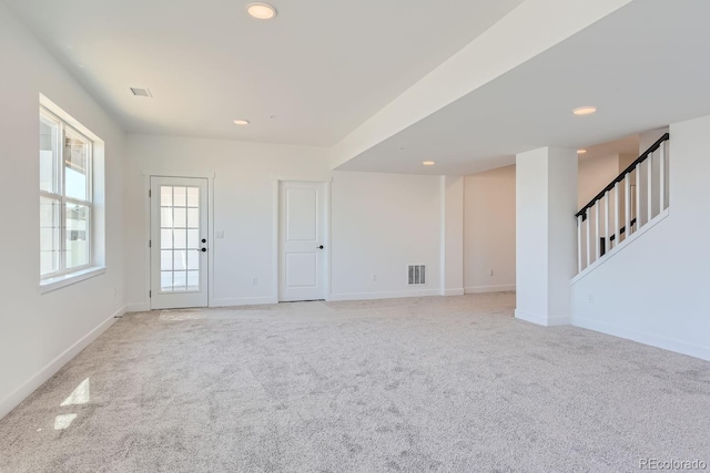 view of carpeted empty room