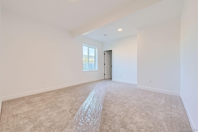 view of carpeted spare room