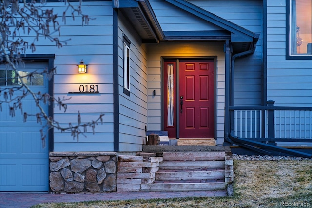 view of doorway to property