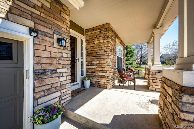 view of patio / terrace with a porch