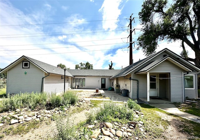 single story home featuring a patio