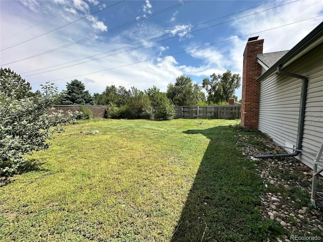 view of fenced backyard
